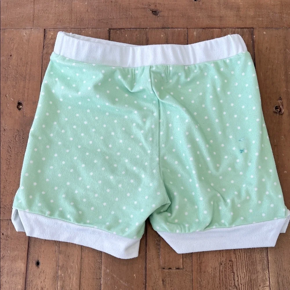 SweetHoney Pink Floral and Green Polka Dot pajama set girls 6 ruffles